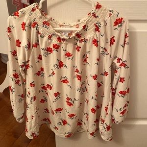 Off-the-shoulder floral top